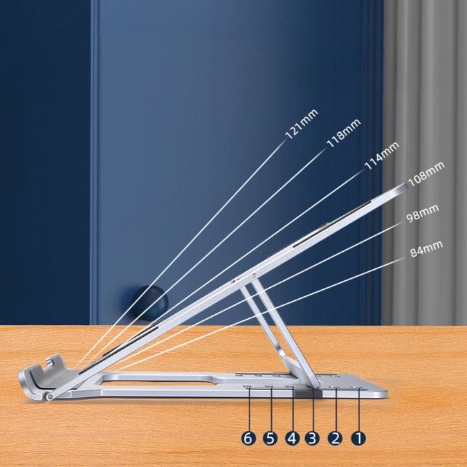パソコンスタンド 六段階調節折りたたみパソコン台