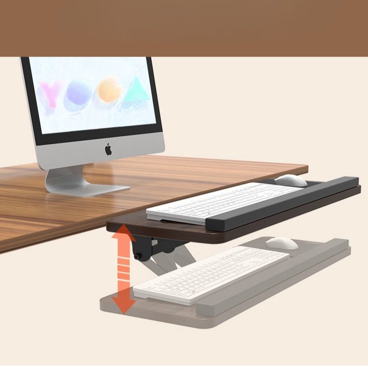 パソコンスタンド 机下収納型キーボードトレイ