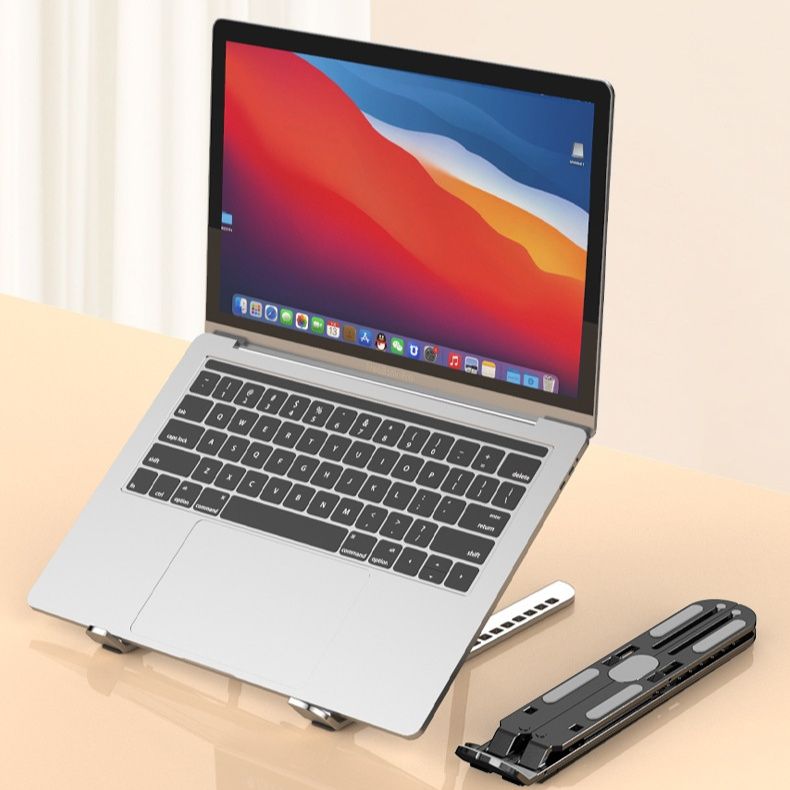 パソコンスタンド 折り畳み式高度調節機能付きノートパソコンスタンド