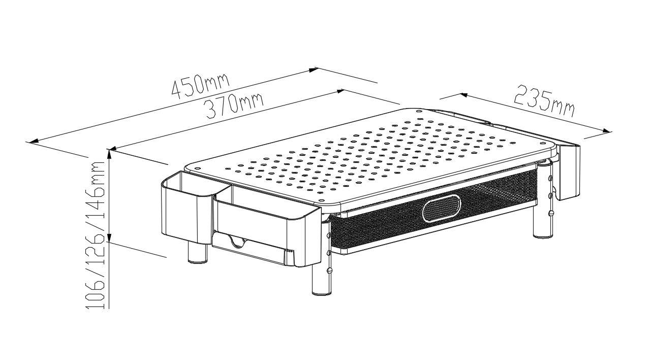 パソコンスタンド スマートデスクオーガナイザー