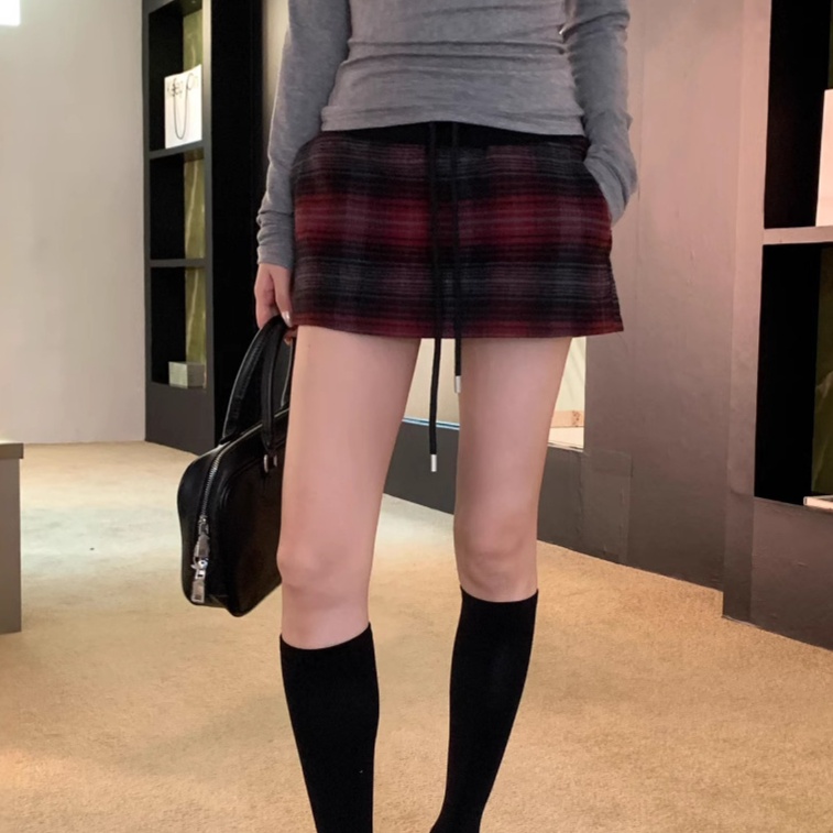 チェックパンツ ウール混 リラックス チェック パンツ