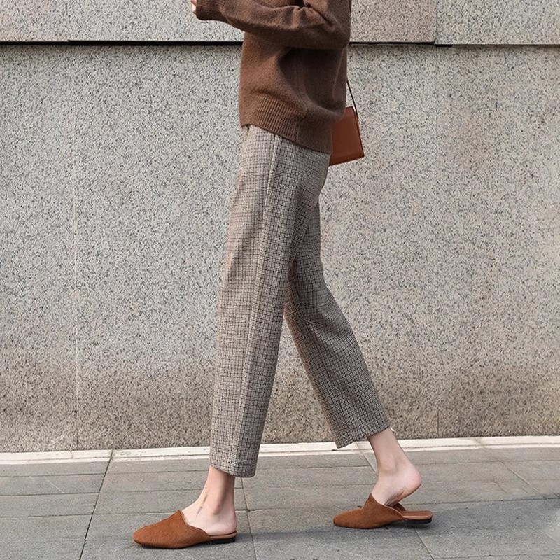 チェックパンツ 大人の雰囲気漂う チェックテーパードパンツ