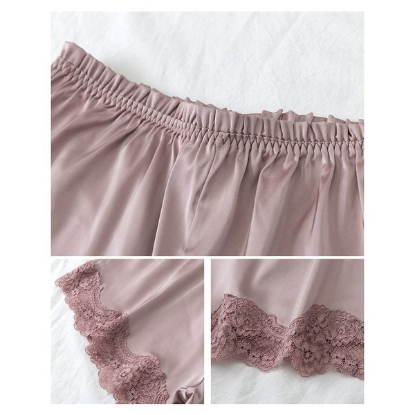 夏用薄手レースキュロット ペチコート 透け防止インナー
