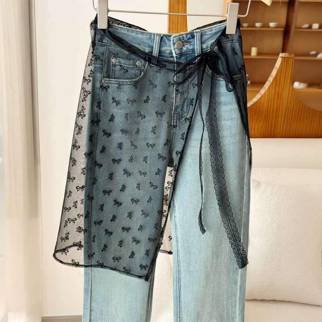 ペチコート 花柄シアーレースペチコート
