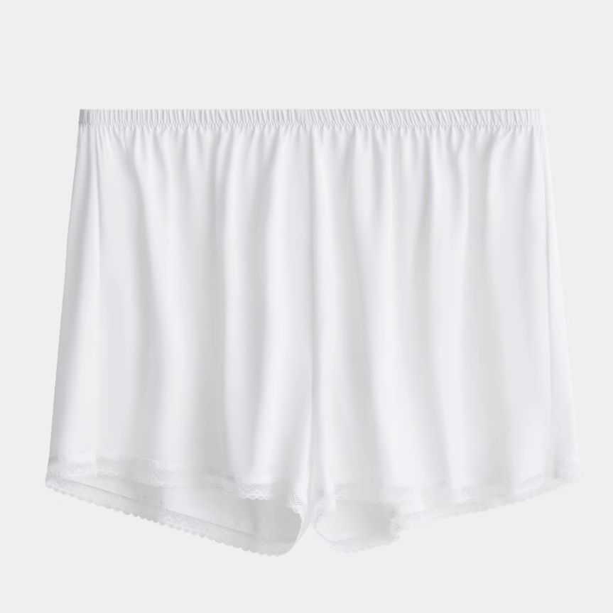 ペチコート レース縁取りシルエットキュロット