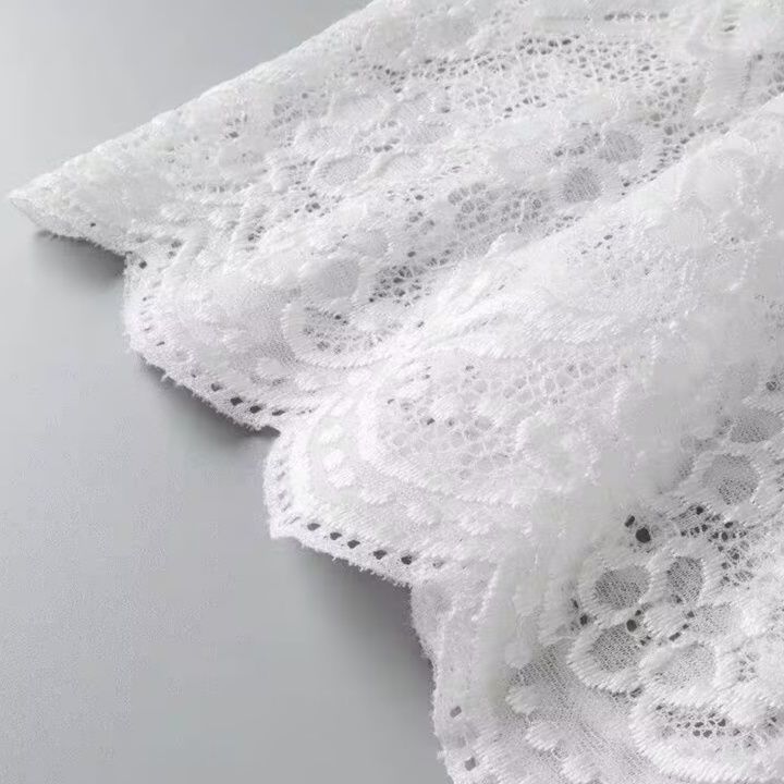 ペチコート 花模様裾波ペチコート