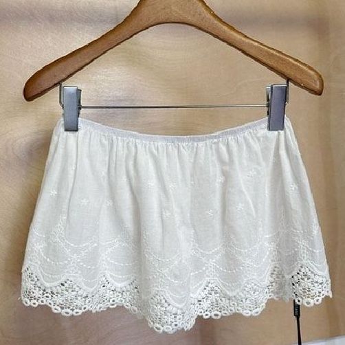 ペチコート スカラップ刺繍レース裾ペチコートスカート