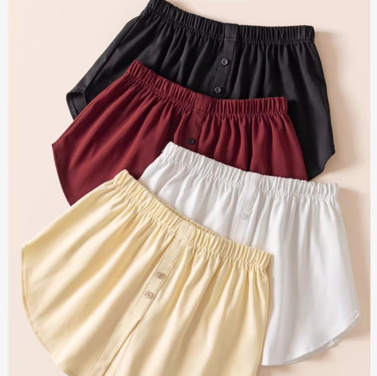 ペチコート 綿混素材のゆったりシルエットペチコートキュロット