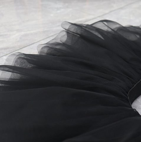 ペチコート レース　ボリューム満点チュール重ね短丈