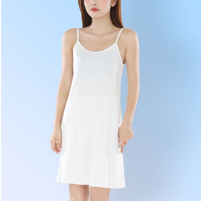 ペチコート シンプル細肩紐ペチコートワンピース