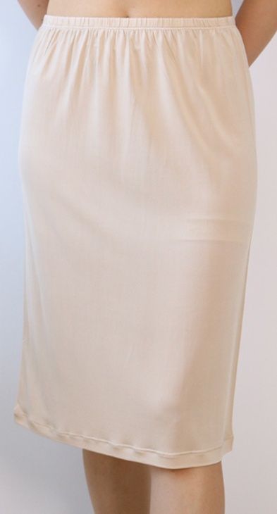 ペチコート シンプル無地ミディ丈スカート