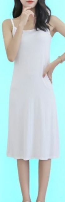 ペチコート 細身肩紐キャミソール型ワンピース