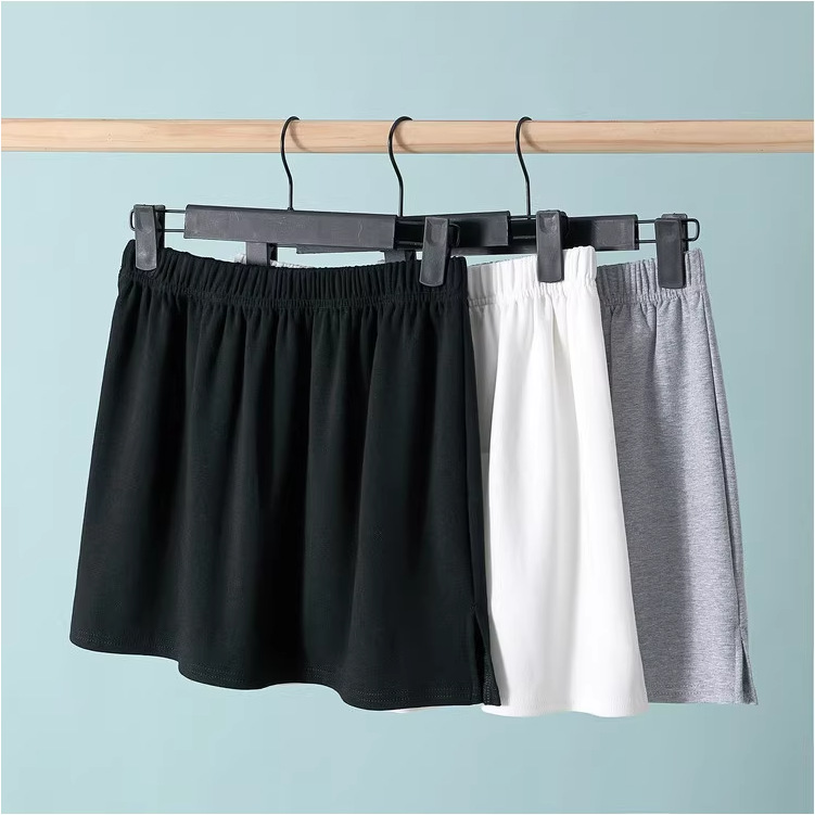 ペチコート キュロット 裾プリーツ切替ミニ丈