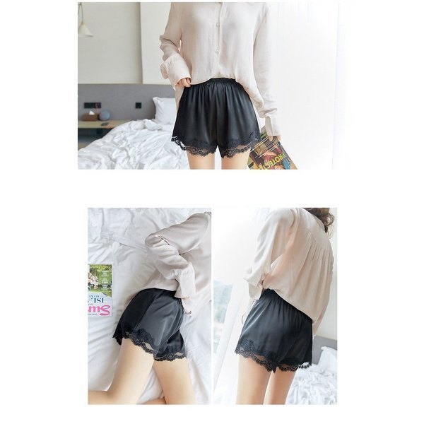 夏用薄手レースキュロット ペチコート 透け防止インナー