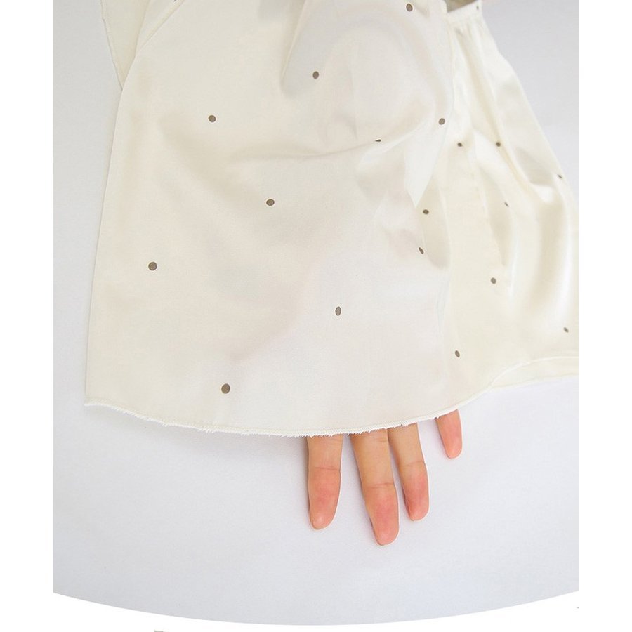 夏用薄手ペチコートキュロット ドット柄安全パンツ