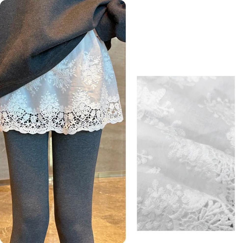 ペチコート 花柄刺繍レース裾フリルペチコートスカート