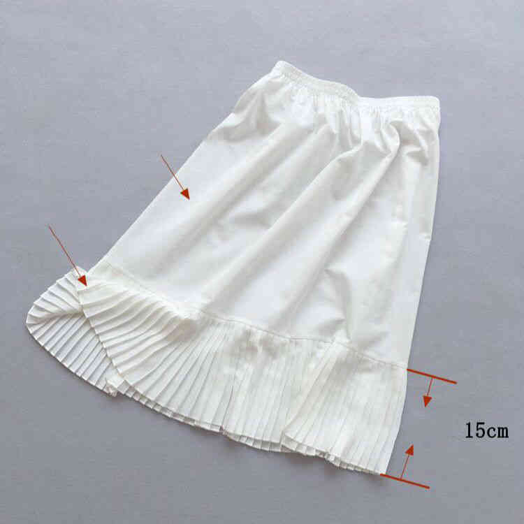 ワンピース用透け防止ペチコート裾プリーツ付き