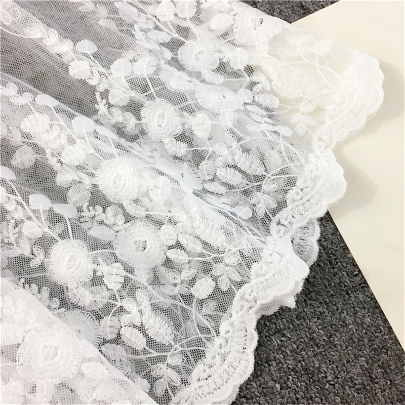 ペチコート 花柄刺繍レースペチコート 膝丈タイプ