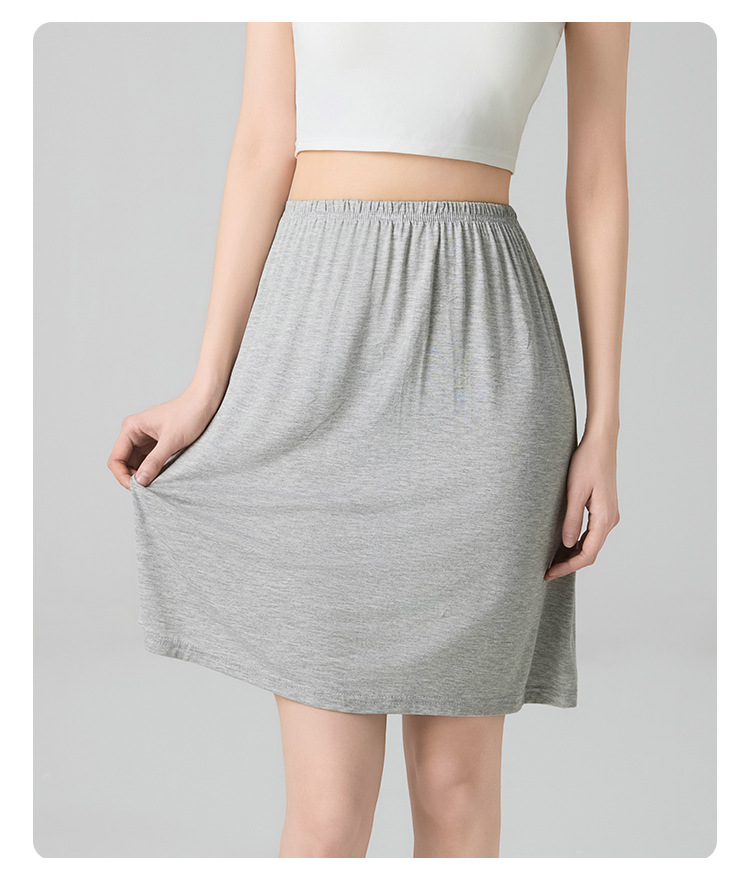 シンプルデザインゴム入りペチコートスカート