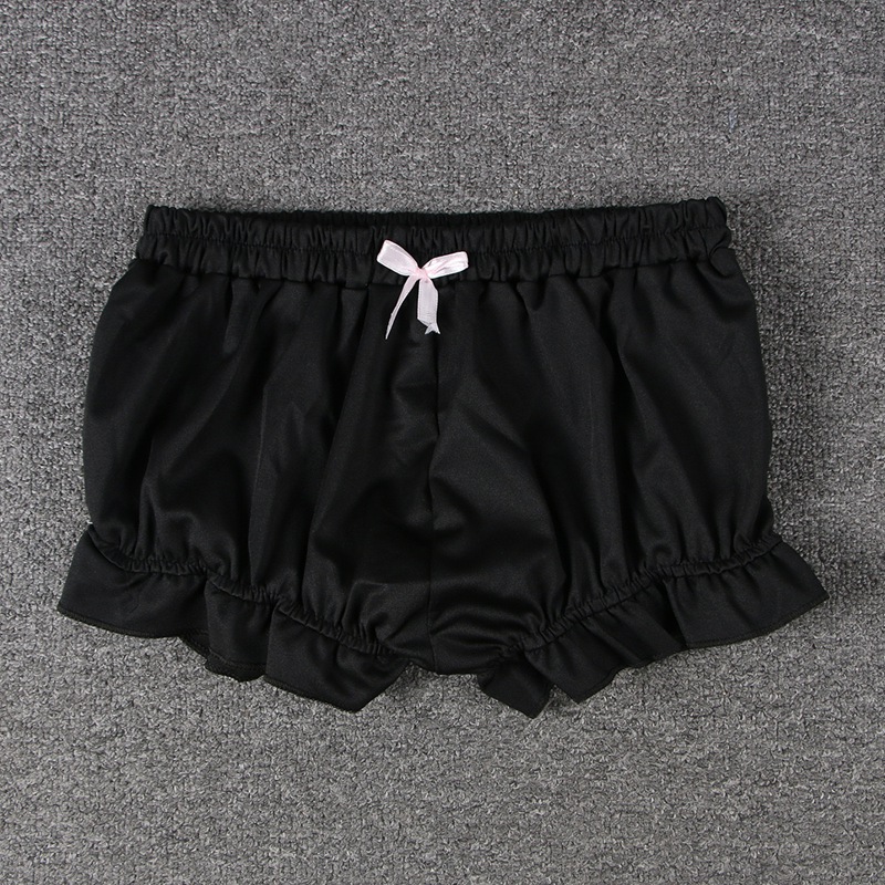 かぼちゃパンツ ペチコート 黒白2色セット リボン付き