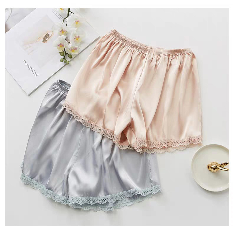 女性用レース付きペチコートキュロット短丈パンツ