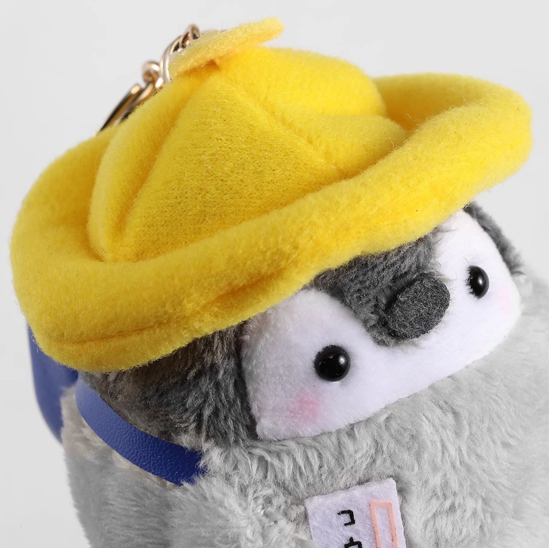 ペンギングッズ・ペンギンぬいぐるみ コウテイペンギン麦わら帽子キーホルダー