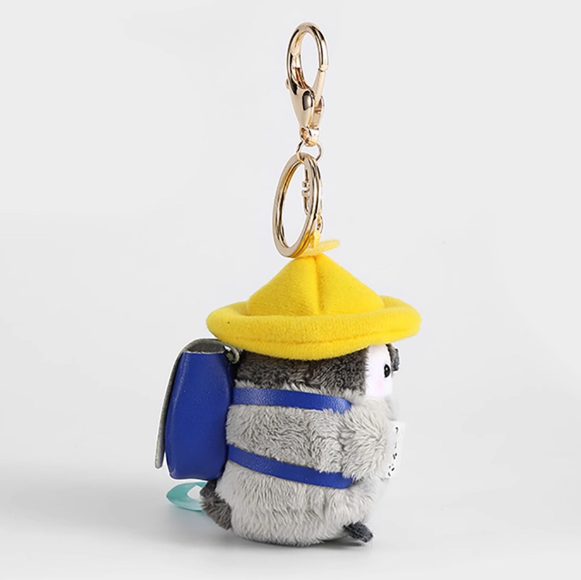 ペンギングッズ・ペンギンぬいぐるみ コウテイペンギン麦わら帽子キーホルダー