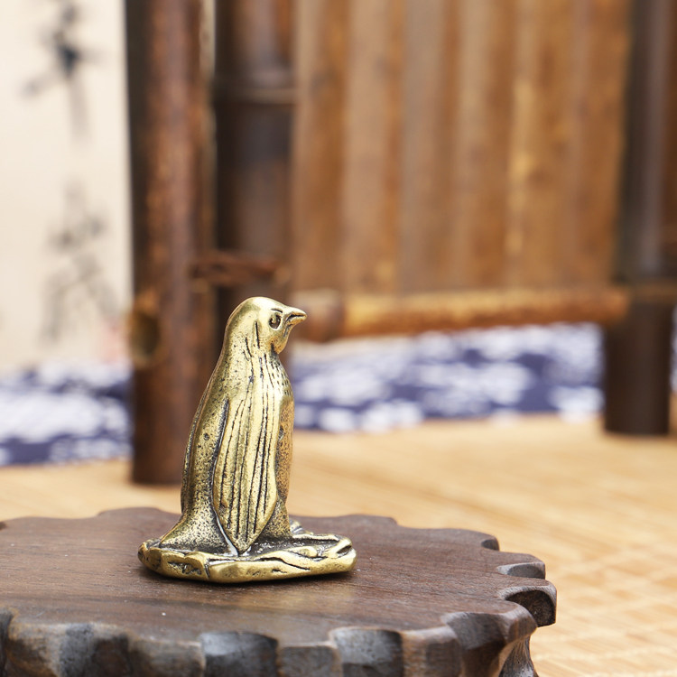 ペンギングッズ・ペンギンぬいぐるみ 金属製ペンギン置物ミニチュアフィギュア