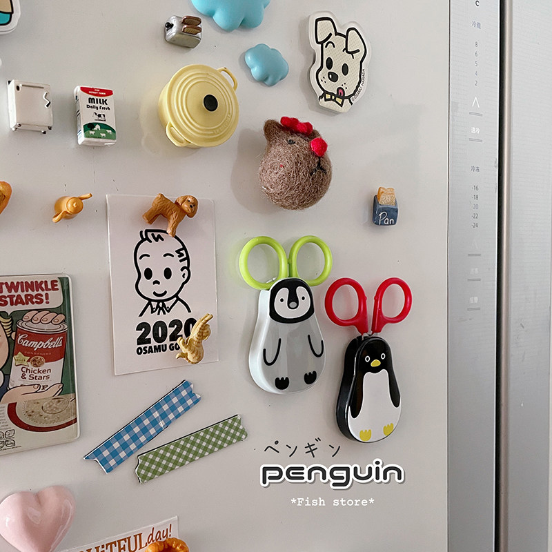 ペンギングッズ・ペンギンぬいぐるみ ペンギン型シザーケース付きパスケース