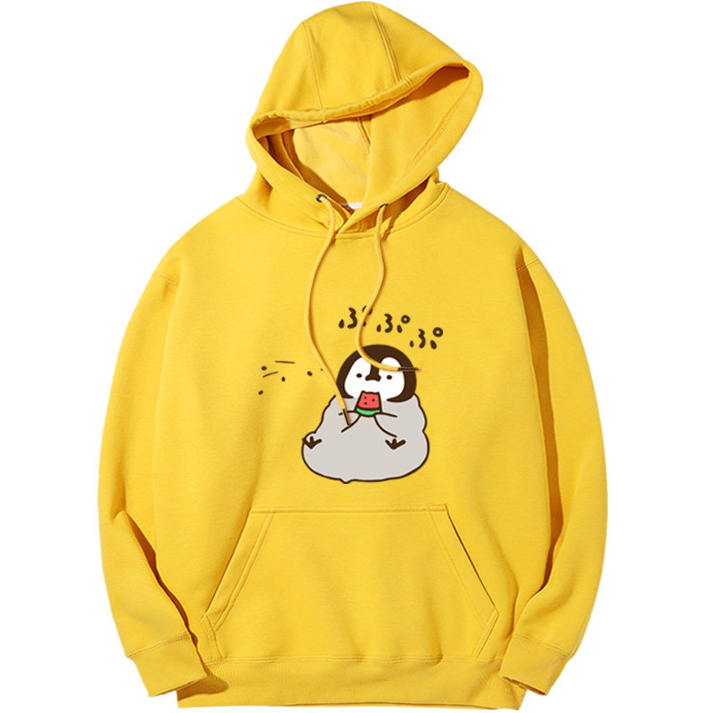 食いしん坊ペンギンプリントパーカー