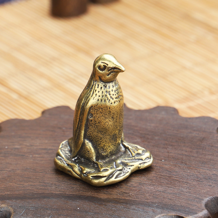 ペンギングッズ・ペンギンぬいぐるみ 金属製ペンギン置物ミニチュアフィギュア