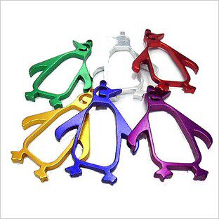 ペンギングッズ・ペンギンぬいぐるみ ペンギンシルエットメタルキーホルダー