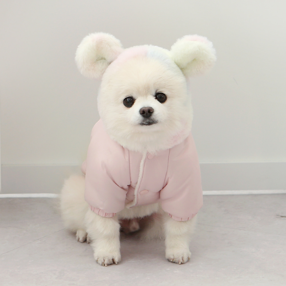 犬服 ふわもこくまさんダウンジャケット