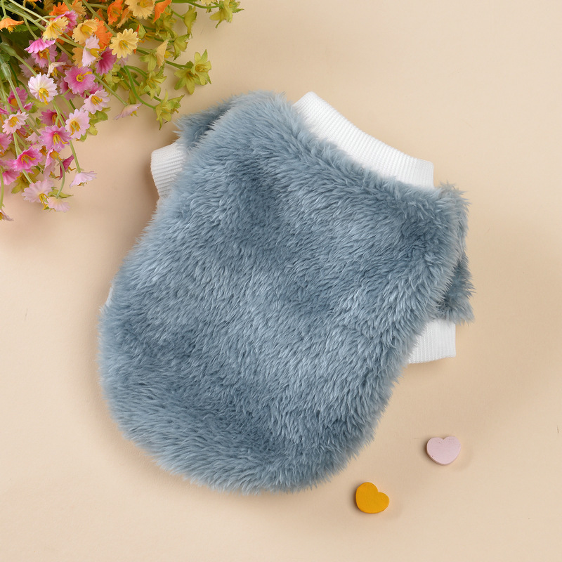 犬服 ふわふわもこもこ袖付き犬用トレーナー