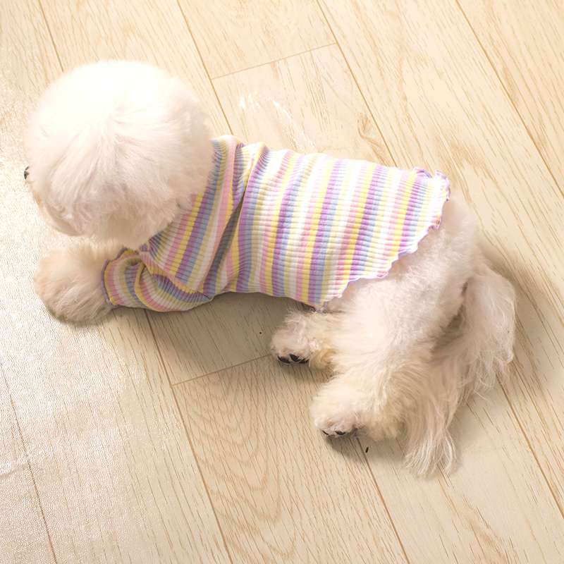 犬服  ワンちゃん用パステルボーダーシャツ