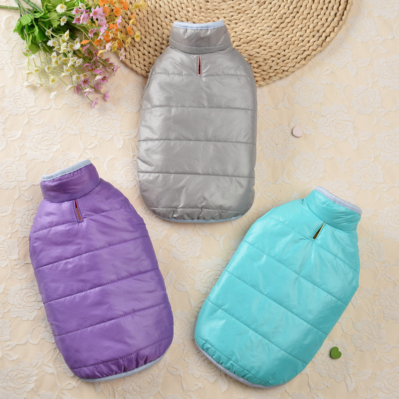 犬服 軽量ふんわり中綿入り袖なし防寒ベスト