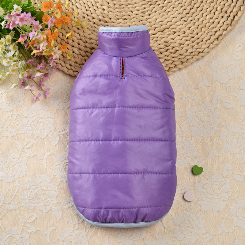 犬服 軽量ふんわり中綿入り袖なし防寒ベスト