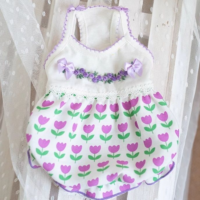 犬服 花咲く庭園 プリンセスワンピース