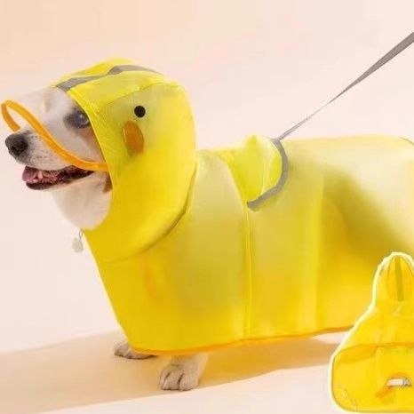 犬服 おしゃれ全身防水お散歩レインコート