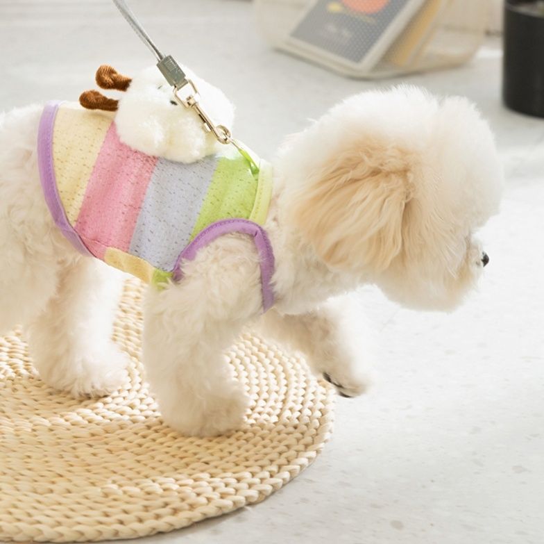 犬服 にこにこ雲さんタンクトップ