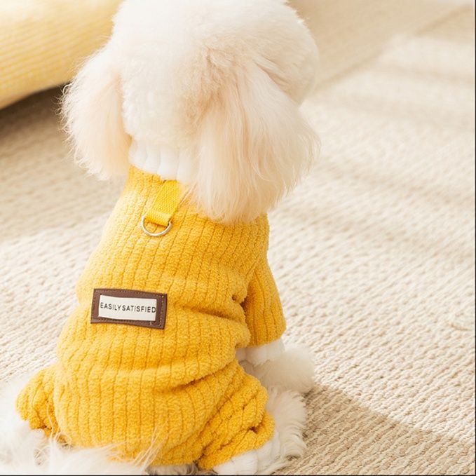 犬服 もこもこ立体編みトレーナー