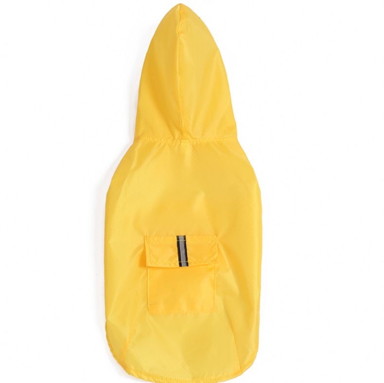 犬服 大型犬対応防水頭巾付きレインコート