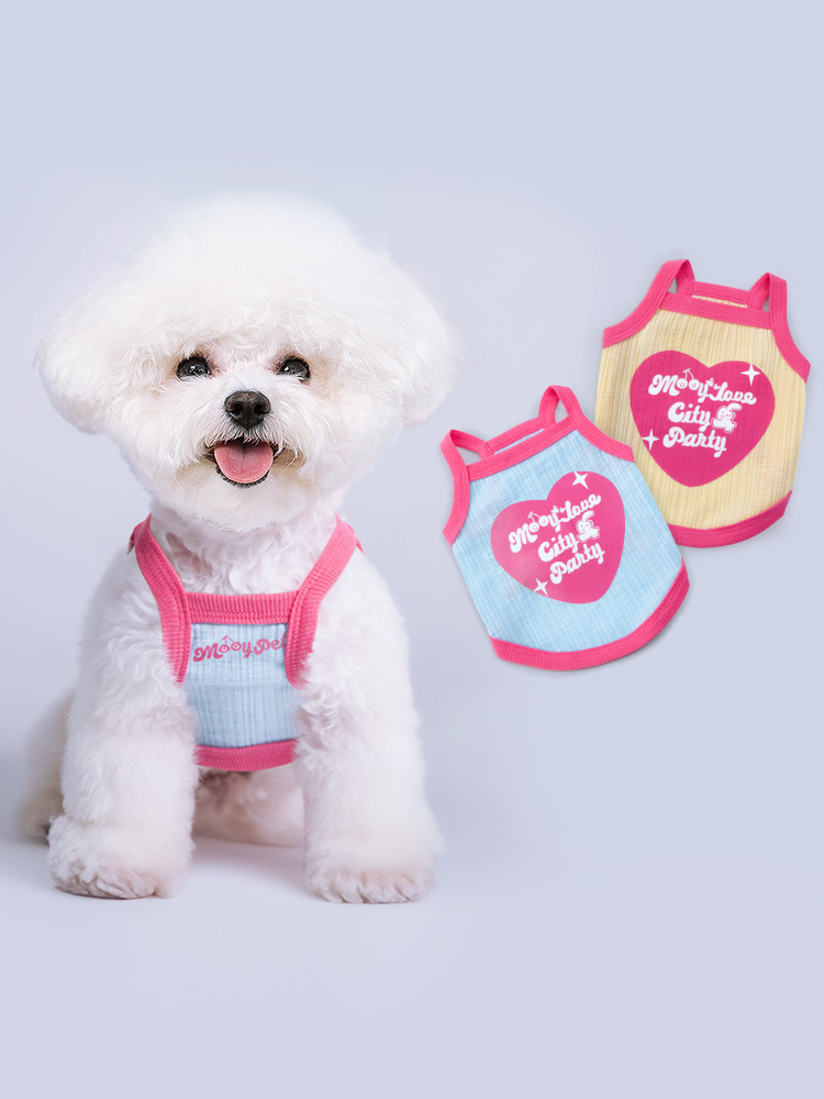 犬服 おしゃれハート タンクトップ
