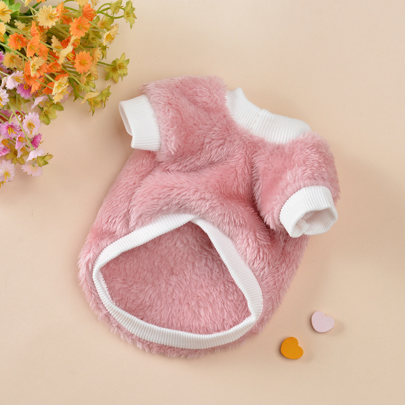 犬服 ふわふわもこもこ袖付き犬用トレーナー