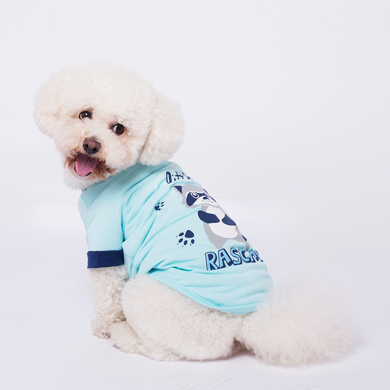 犬服 あらいぐまプリントのいたずらっ子トレーナー