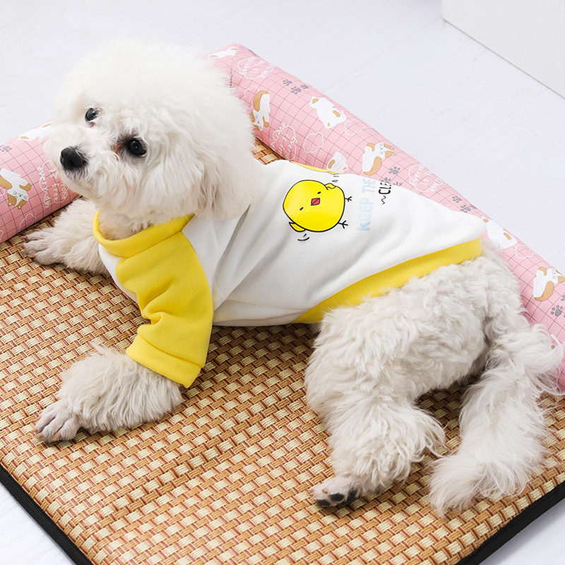 犬服 海の仲間とお日様プリント半袖シャツ