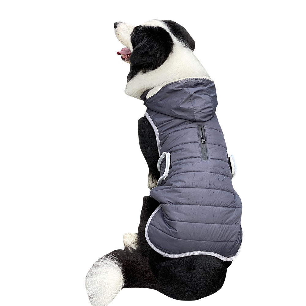 犬服 中型犬から大型犬用キルティング防寒ダウンジャケット