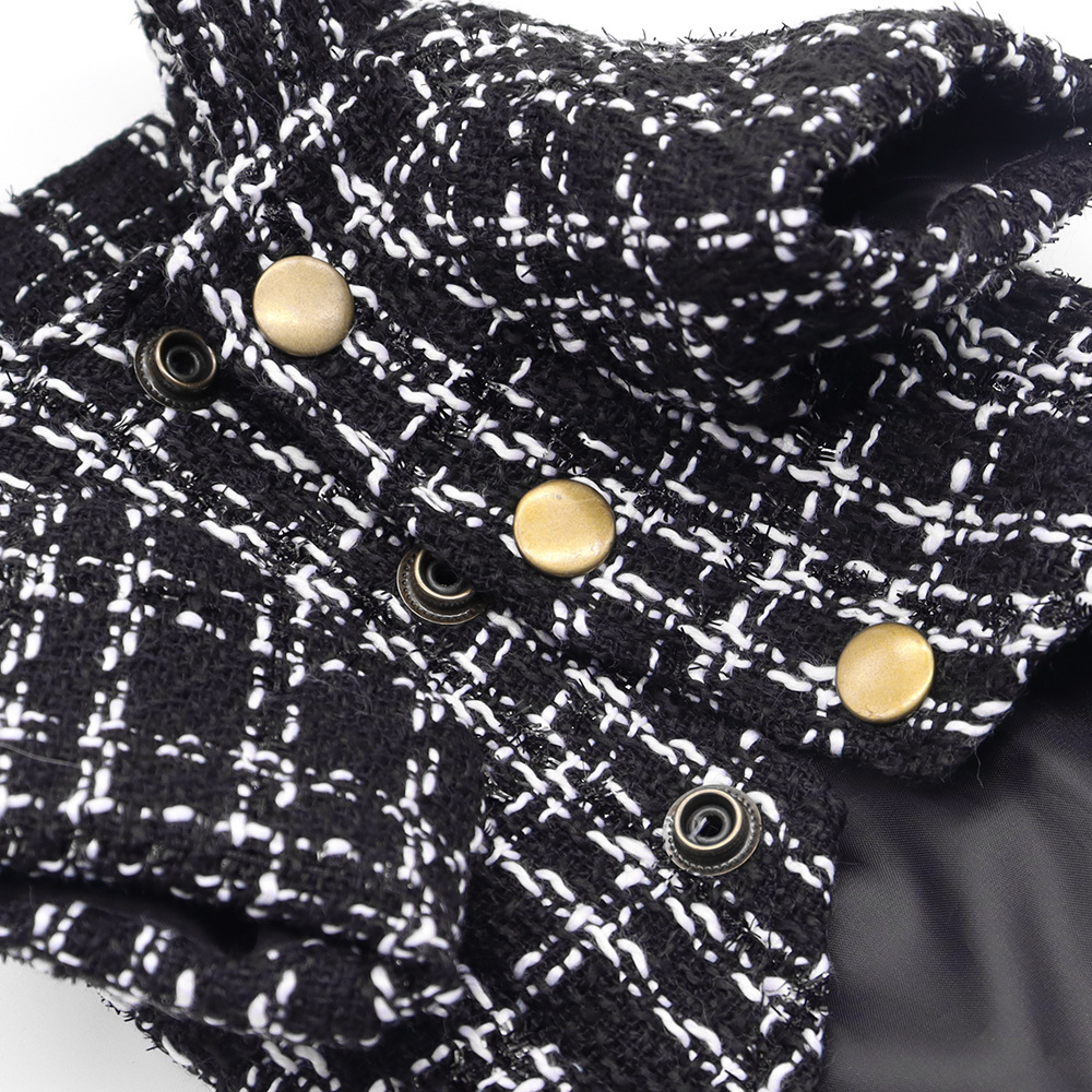 犬服 上品ツイード風チェック柄トレーナー