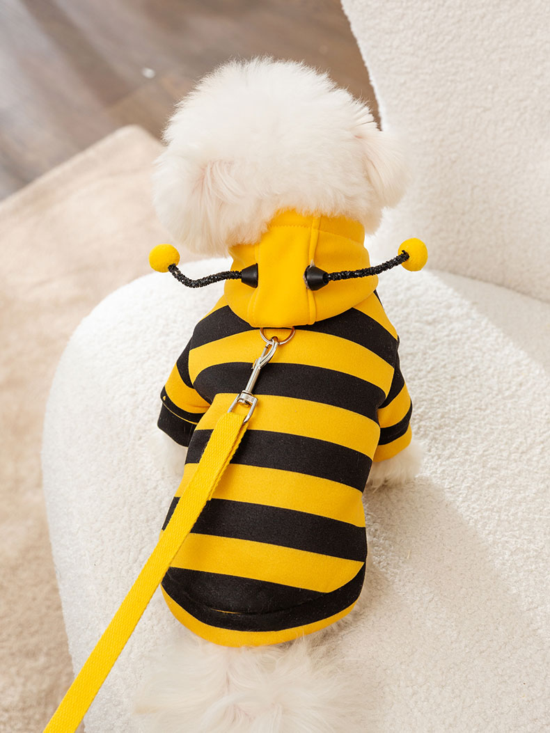 犬服 ミツバチ風ふわもこトレーナー
