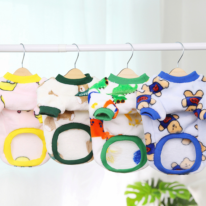 犬服 可愛い果物と動物プリント柄トレーナー